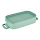 image 4 of Living and Home Stackable Bento Lunch Box with Handle 2 Layer, Green, 2700ml | Green