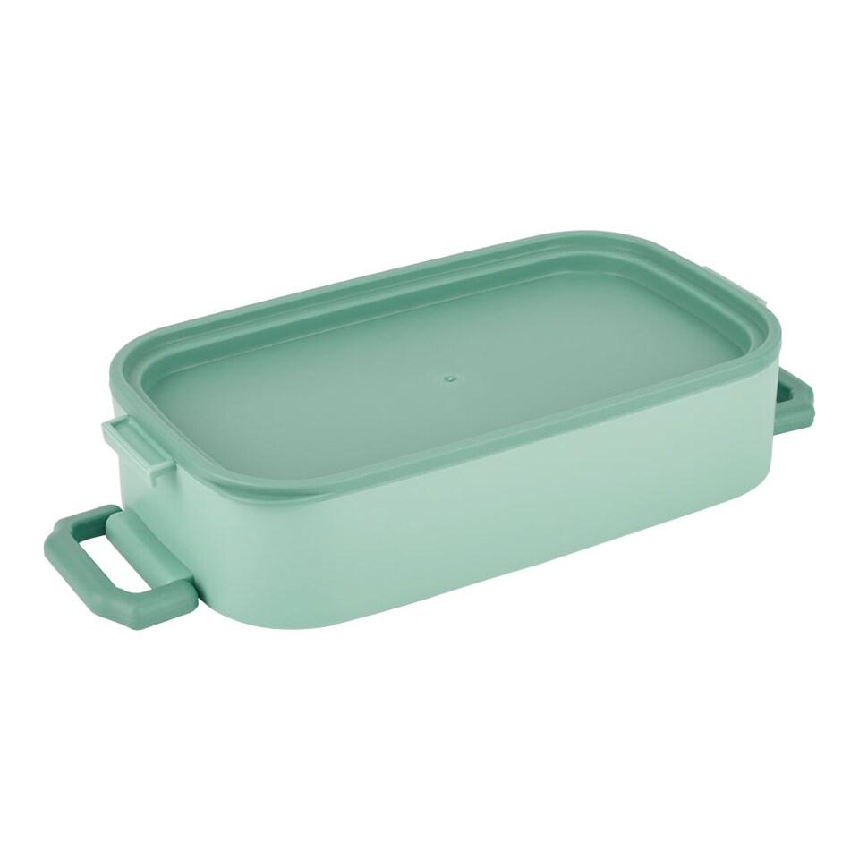 image 1 of Living and Home Stackable Bento Lunch Box with Handle 2 Layer, Green, 2700ml | Green