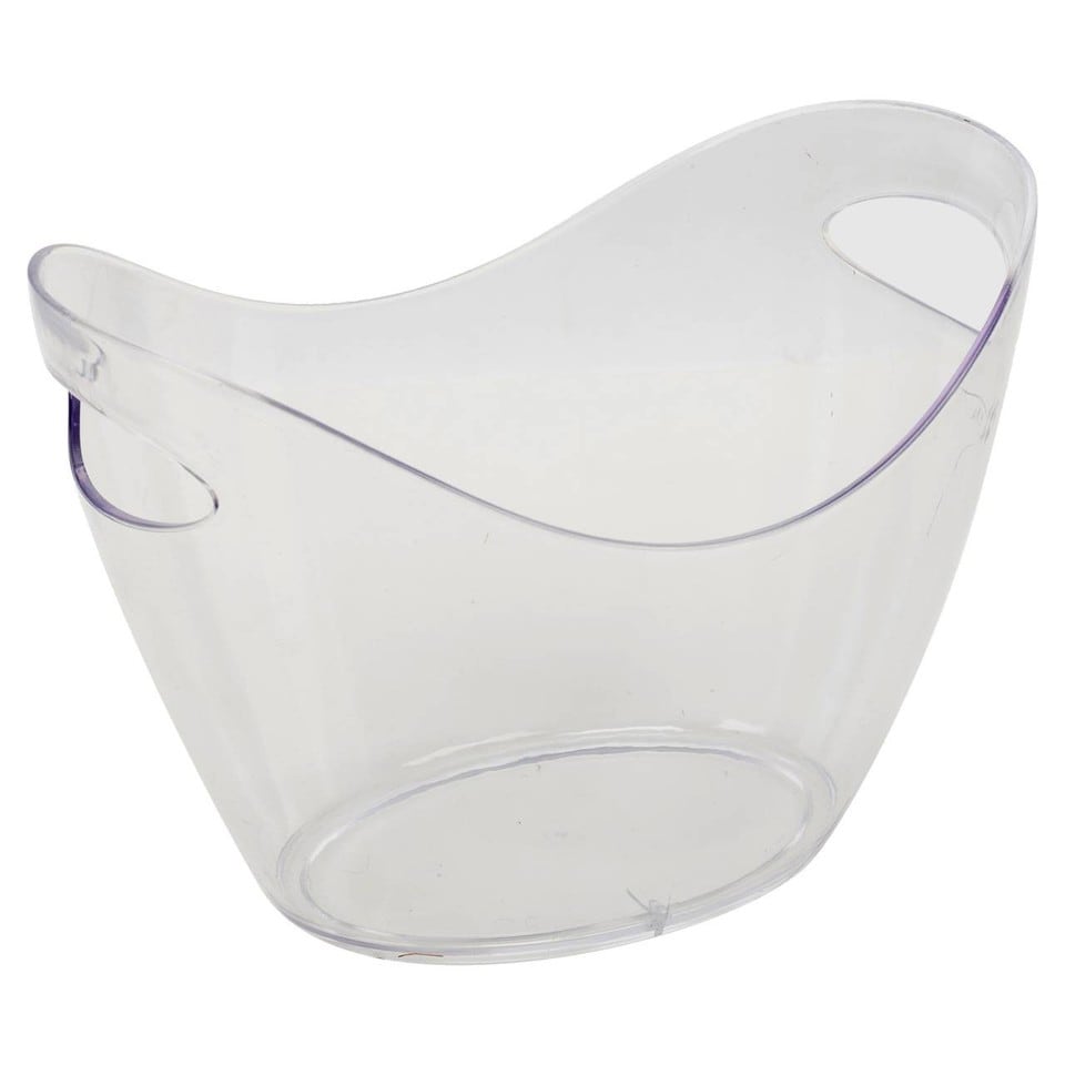 image 1 of 2x Large Clear Acrylic Ice Bucket Wine Champagne Drinks Cooler Party Chiller Tub