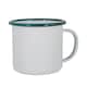 image 4 of Argon Tableware White Enamel Mugs - 375ml - Green - Pack of 6 | Green | Green