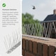image 3 of SPARES2GO Bird Fence Spikes Pigeon Squirrel Cat Rodent Stainless Steel Metal 1m Deterrent Repellent Easy Install