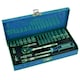 image 1 of 1/4" Drive 23pc Metric Socket Set Shallow Deep Sockets Ratchet Extensions UJ