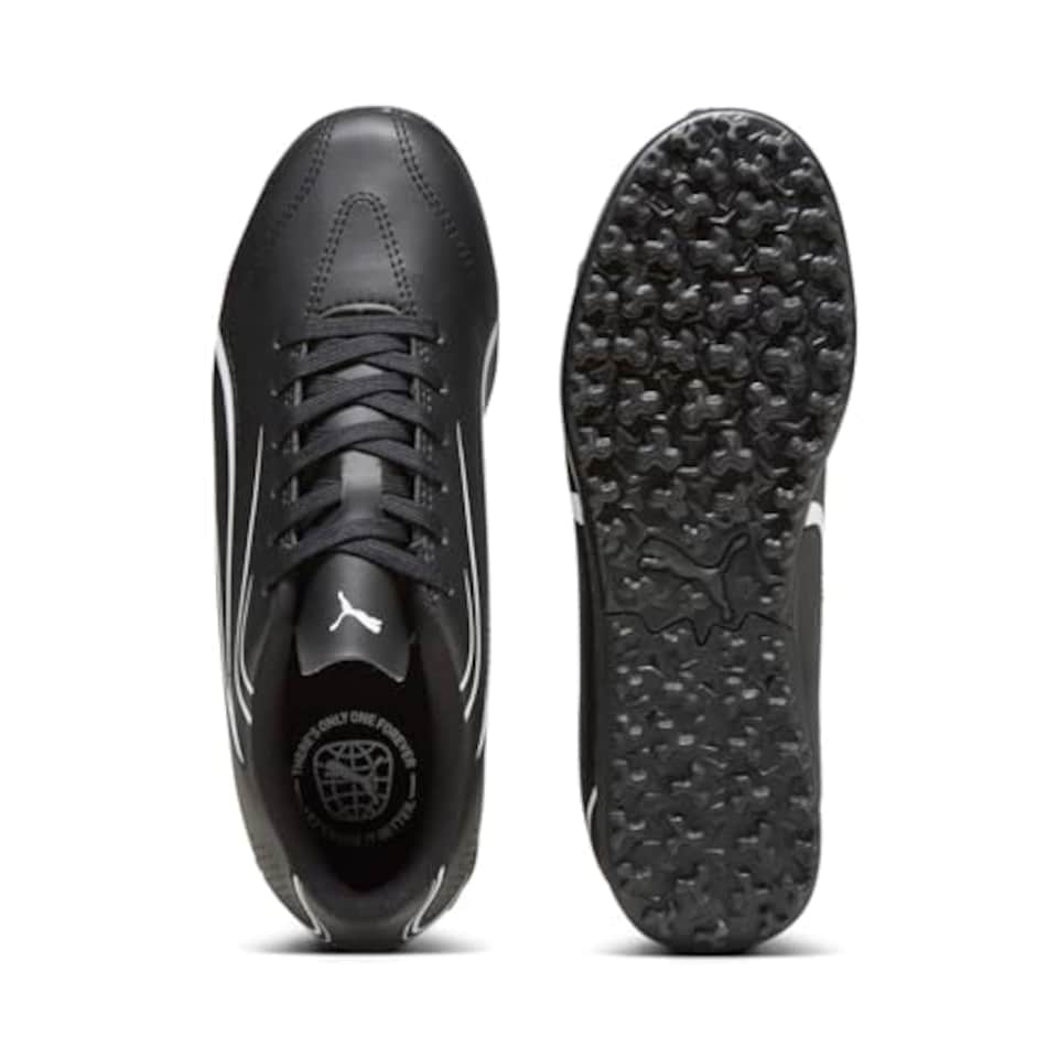 image 1 of Puma Unisex Youth Vitoria Tt Jr Soccer Shoes, Black- White, 11 UK