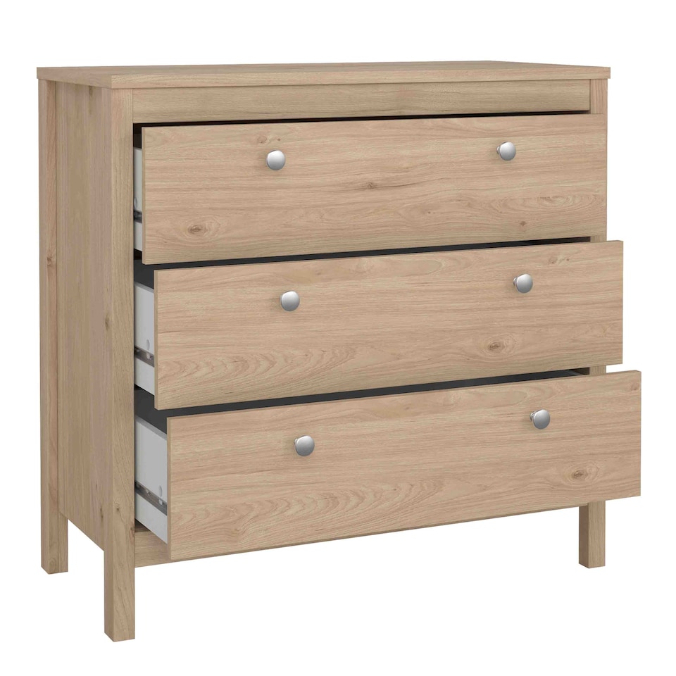 image 1 of Madrid Chest 3 Drawers in Jackson Hickory Oak