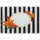 image 1 of Black Stripes, Autumn Leaves (Rug) Black | Medium: 80x150cm