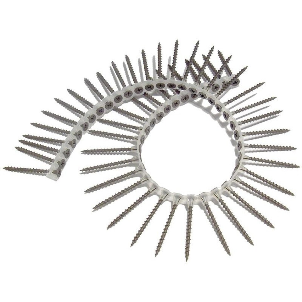 Forgefix Collated Drywall Screws, Phillips, Bugle Head - Multi Colour - 3.5 x 50mm