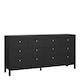 image 1 of Madrid Double Dresser 4+4 Drawers in Matt Black