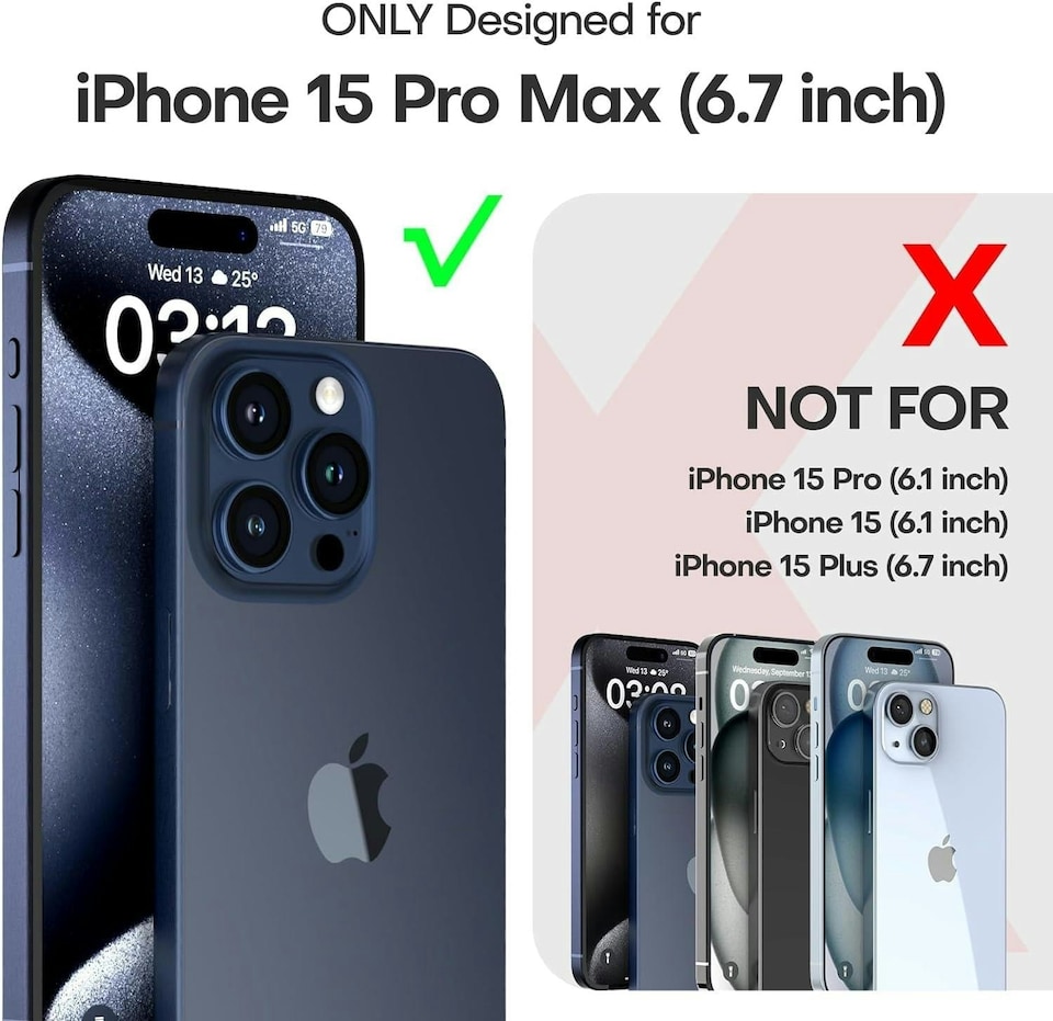 image 1 of 1 x Privacy Full Coverage Screen Protector for iPhone 15 Pro Max 6.7-Inch | Clear