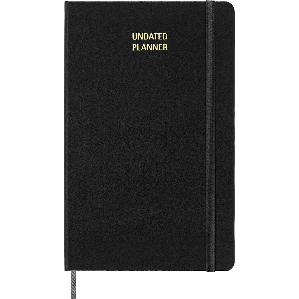 image 1 of Moleskine Undated Hard Cover Weekly Planner - Solid Black - One Size
