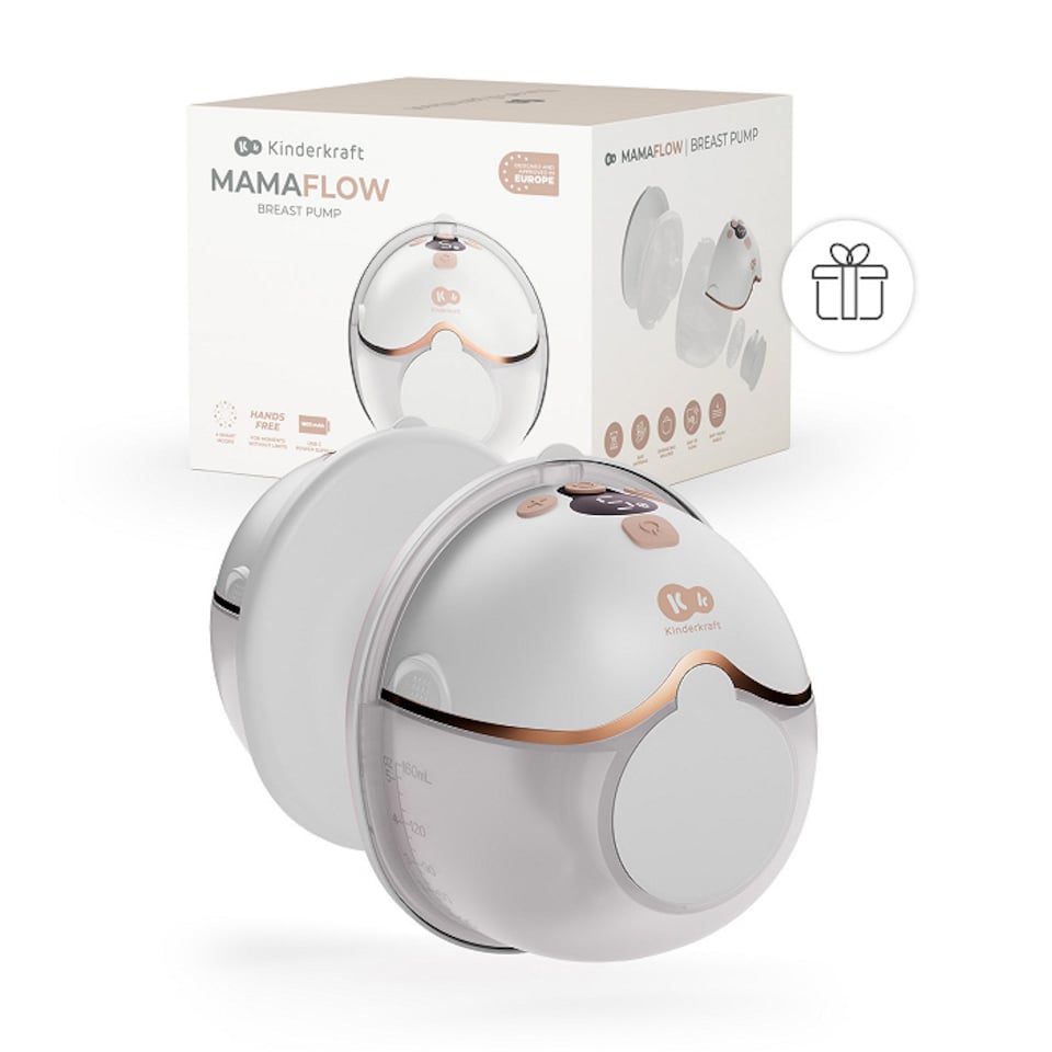image 1 of Kinderkraft MamaFlow Compact Electric Hands Free Single Breast Pump 4 Modes