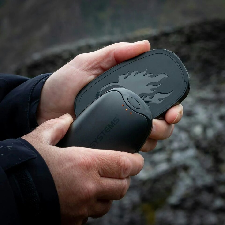 image 1 of Lifesystems Rechargeable Hand Warmers Magnetic Dual Palm Black