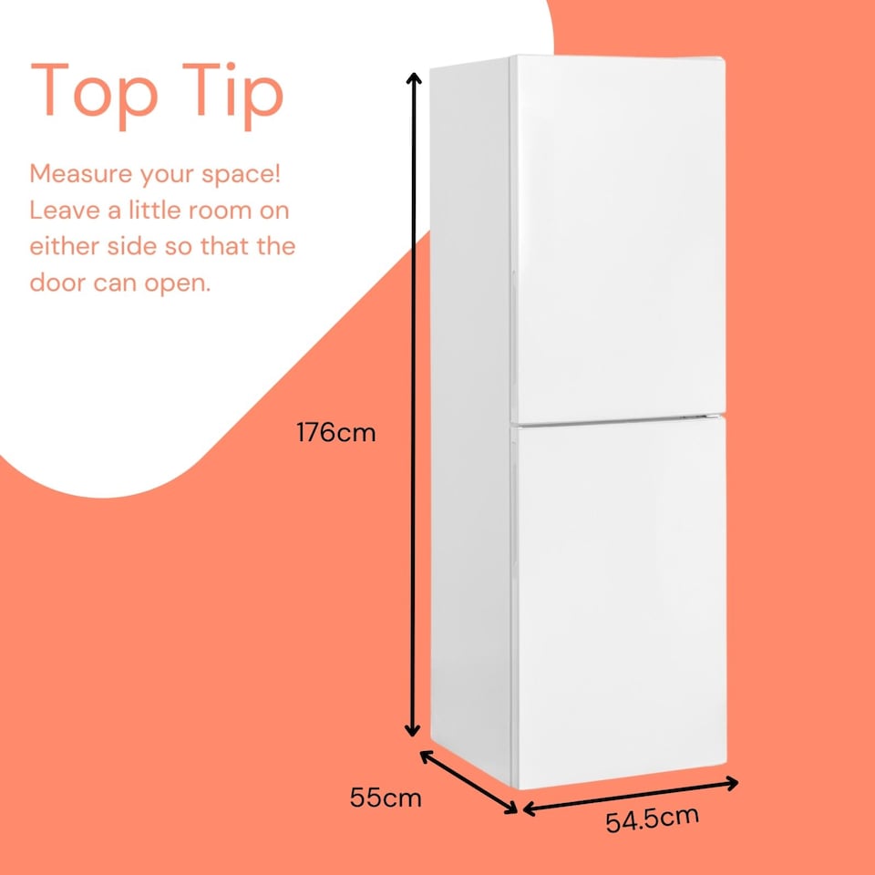 image 1 of SIA SFF17654WE 50/50 Split White Freestanding 252L Combi Fridge Freezer