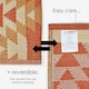image 6 of Homescapes Outdoor Rug Runner Luxury Waterproof Reversible, 75 x 200 cm, Orange, Anya Aztec | Orange | Orange and White