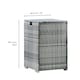 image 3 of Teamson Home Wicker Gas Tank Table for Fire Pits for 20 lb Propane Tank Cover, Grey