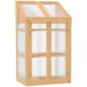 image 1 of Outsunny Wooden Greenhouse Cold Frame Grow House w/ Double Door for Flower Brown