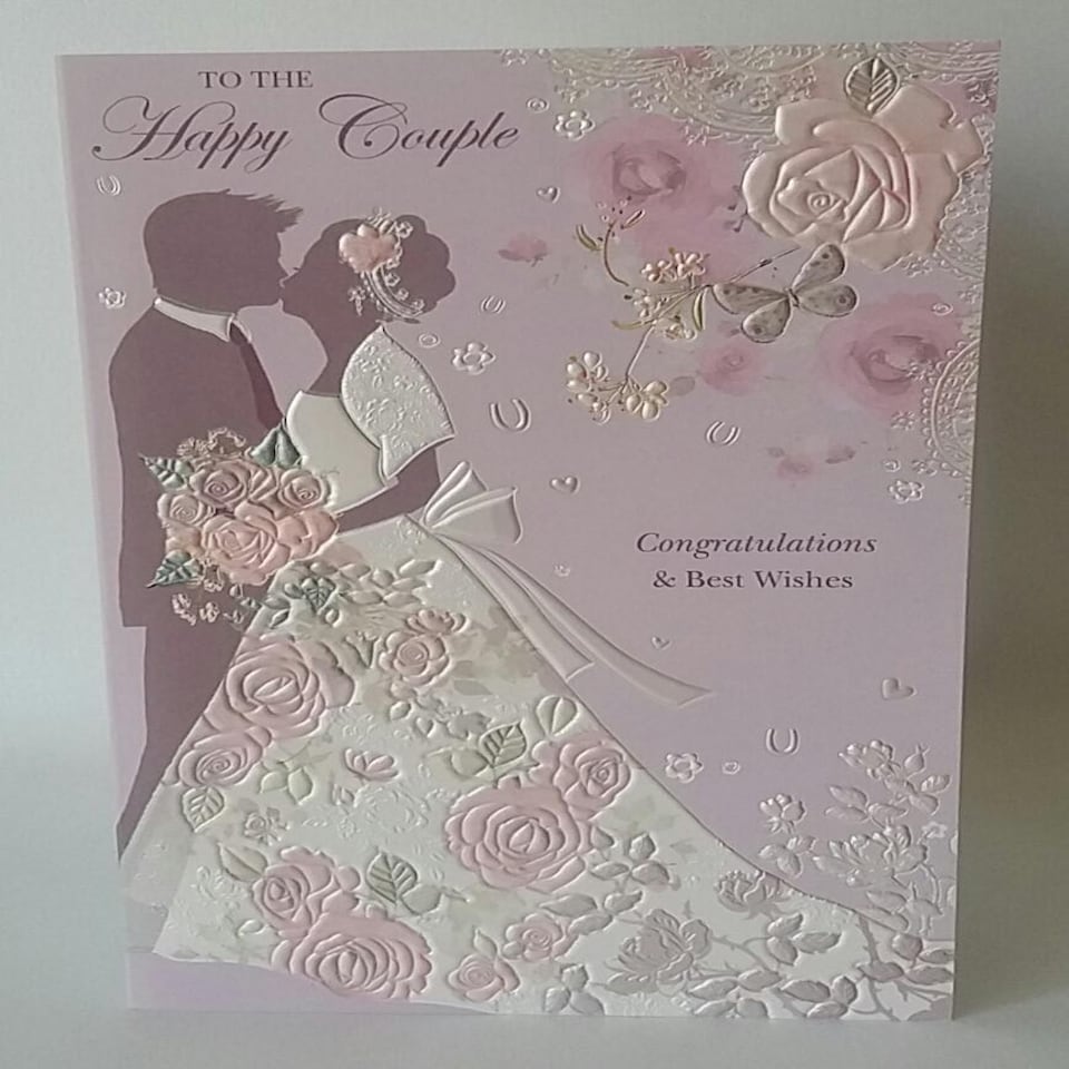 image 1 of To The Happy Couple Wedding Greetings Card