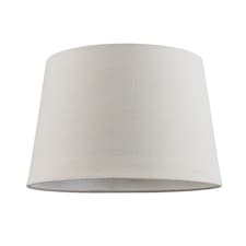 Contemporary Light Cream Linen Fabric Drum Lampshade with Cotton Inner | Cream | 12"