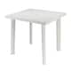 image 3 of White Square Garden Plastic Lightweight Table Patio Deck Outdoor Furniture