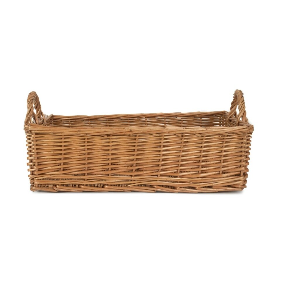 image 1 of Medium Wicker Rectangular Display Basket Brown | Brown