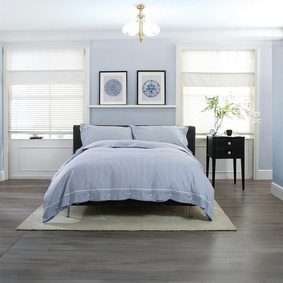 image 1 of Southport 100% Cotton Duvet Cover Set with Cuffed Finish – Soft, Breathable, Premium Quality Bedding Grey | Grey | Double