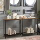 image 4 of Slim Hallway Console Table Brown