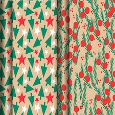 Pack of 4 Christmas Gift Wrapping Roll 3mx70cm