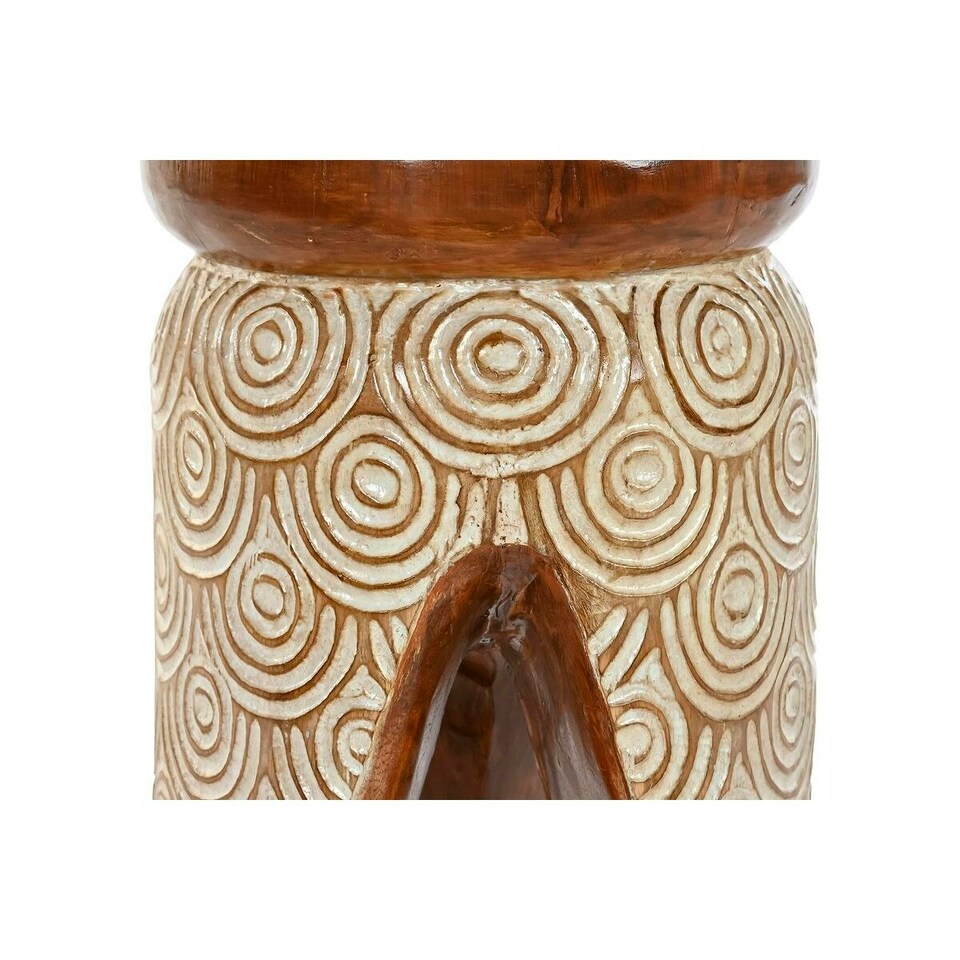 image 1 of Side table DKD Home Decor Natural White Albasia wood (29 x 29 x 49 cm) (30 x 30 x 50 cm) N/A