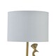 image 5 of Set of 2 Majestic - Gold Peacock Table Lamps with White Shades