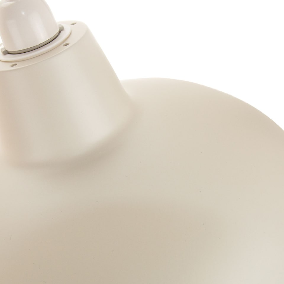 image 1 of Industrial Retro Designed Matt Cream Curved Metal Ceiling Pendant Light Shade | Cream | Cream | 1