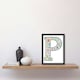 image 2 of Letter P in Flowers Spring Floral Birthday Gift Mum Black Framed Wall Art Print A4