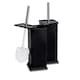 image 1 of Harbour Housewares Square Toilet Brushes - Black - Pack of 2 | Black | Black