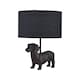 image 1 of Ronnie - Dachshund Dog Lamp with Black Fabric Shade