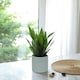 image 2 of Matte Grey Ceramic Indoor Plant Pot H13 x W13.5cm Grey