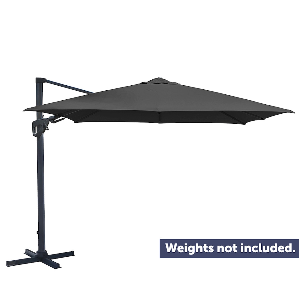 image 1 of Charles Bentley 3.5m Premium Quality Cantilever Umbrella Parasol Grey