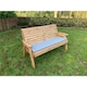 image 2 of Traditional Wooden Three Seater Winchester Bench With 1 x Winchester Cushion Grey & 1 x Fitted Cover
