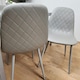 image 8 of Glass Dining table and 4 grey leather chairs  Grey Glass Table And 4 Chairs kitchen dining room furniture Grey