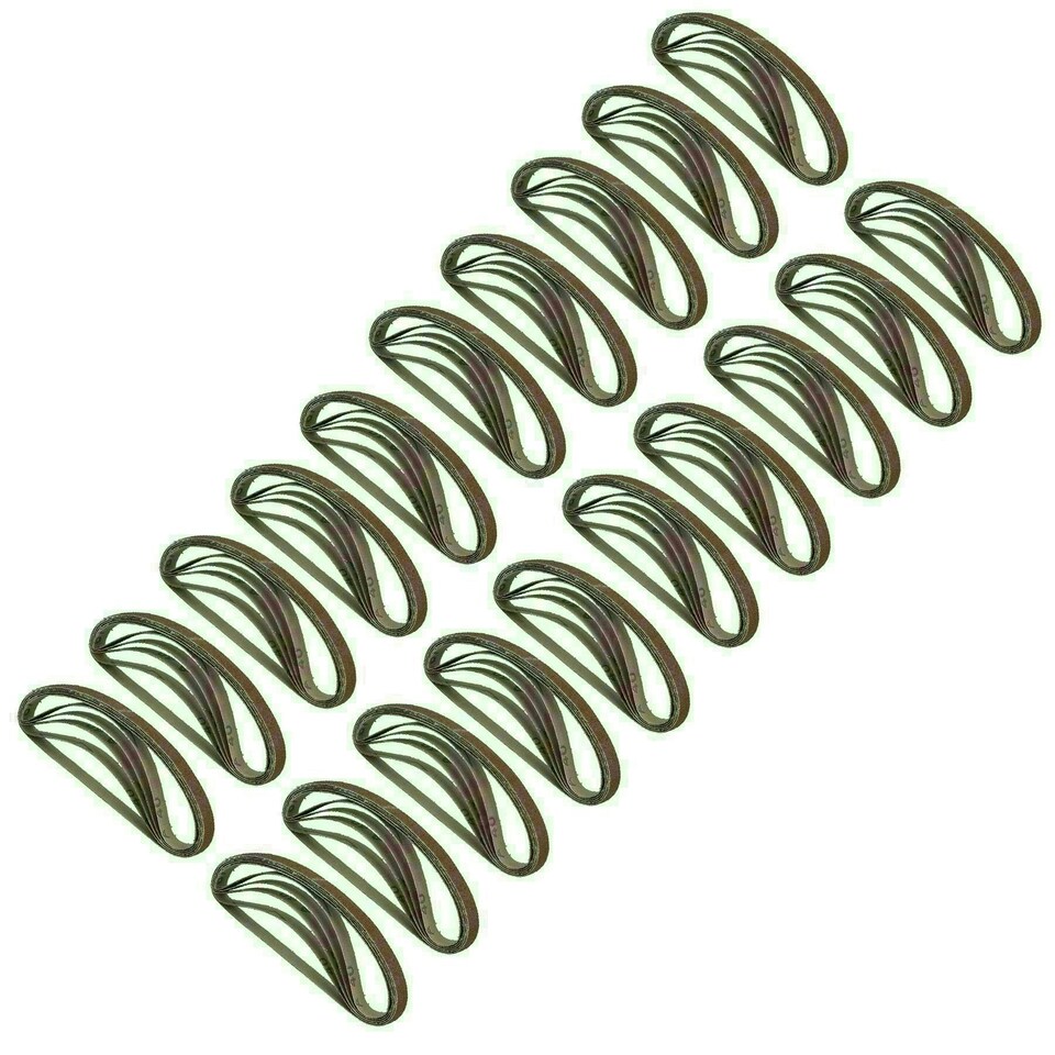 image 1 of Belt Power Finger File Sander Abrasive Sanding Belts 457mm x 13mm 40 Grit 100pk