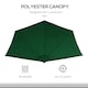 image 4 of Outsunny 3(m) Half Round Parasol Garden Sun Umbrella with Crank Green