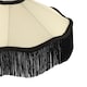 image 4 of Chic Victorian Pendant Lamp Shade in Cream Faux Silk with Black Trims | Black | Black | 1