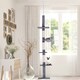 image 7 of PawHut Floor to Ceiling Cat Tree 5-Tier Climbing Tower Scratching Post Grey