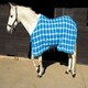 image 1 of Rhinegold Smart Tec Waffle Rug White | Colour: Navy/Red/White Check
Size: 4ft 6
