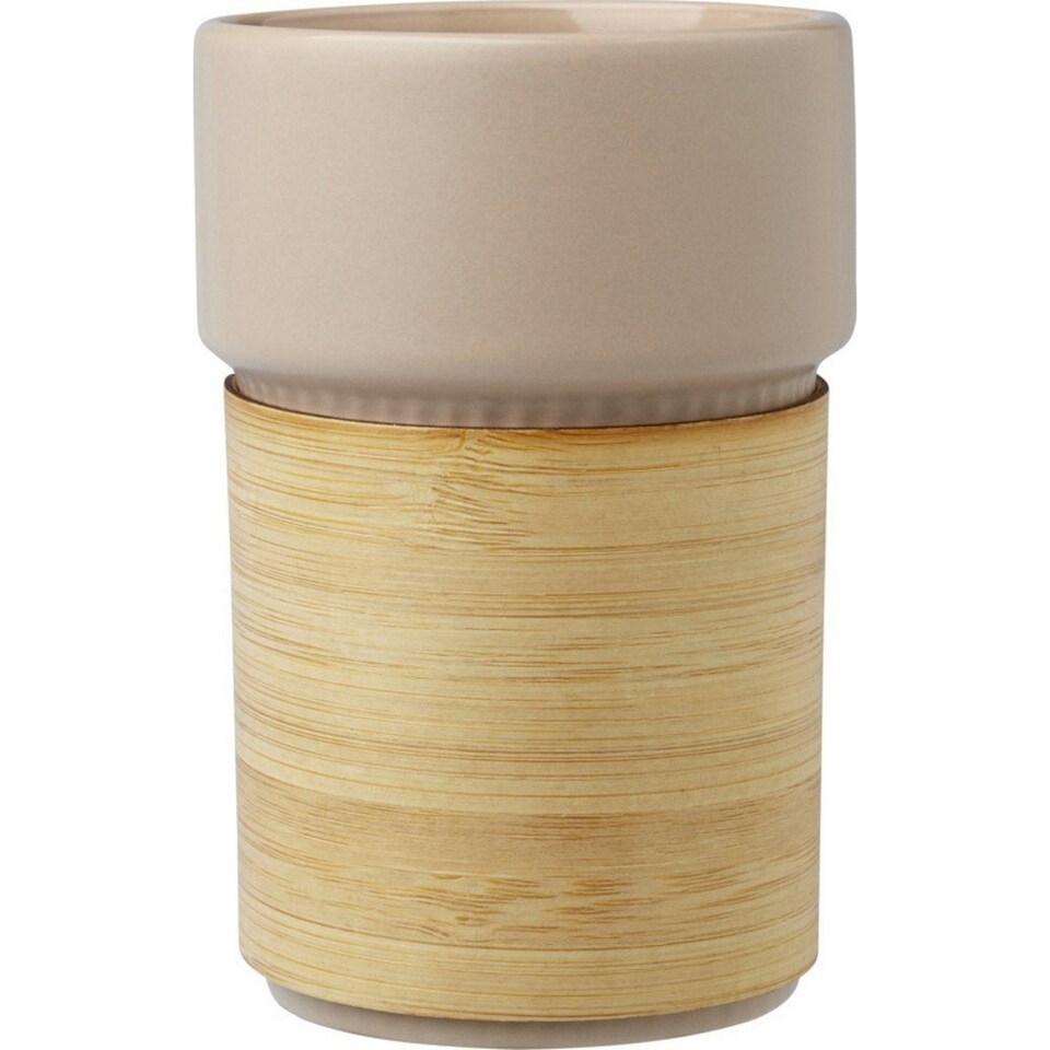 image 1 of Fika Bamboo Sleeve 340ml Tumbler - Oatmeal - One Size