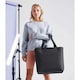 image 2 of Bagbase Felt Shopper - Charcoal Melange - One Size Grey