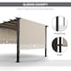 image 4 of Outsunny 3 x 3m Garden Pergola, Outdoor Pergola Gazebo with Adjustable Canopy, Sun Shade Patio Canopy Shelter, Beige