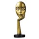 image 1 of Living and Home Abstract Gold Face Resin Statue for Decoration, 11.5cm Dia x 37cm H
