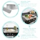 image 4 of Argon Tableware 2pc Stainless Steel Counter Edge Chopping Board Set - 2 Sizes Silver