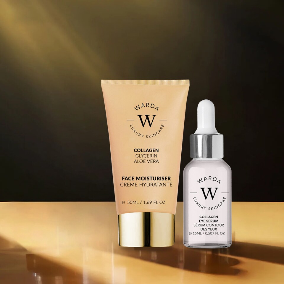 image 1 of Warda Luxury Skincare Skin Lifter Boost Collagen Moisturiser 50ml + Skin Lifter Boost Collagen Eye Serum 15ml