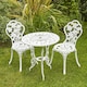 image 2 of Bistro Set Outdoor Patio Garden Furniture Table and 2 Chairs Metal