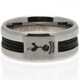 image 1 of Tottenham Hotspur FC Black Inlay Ring - Silver - Large