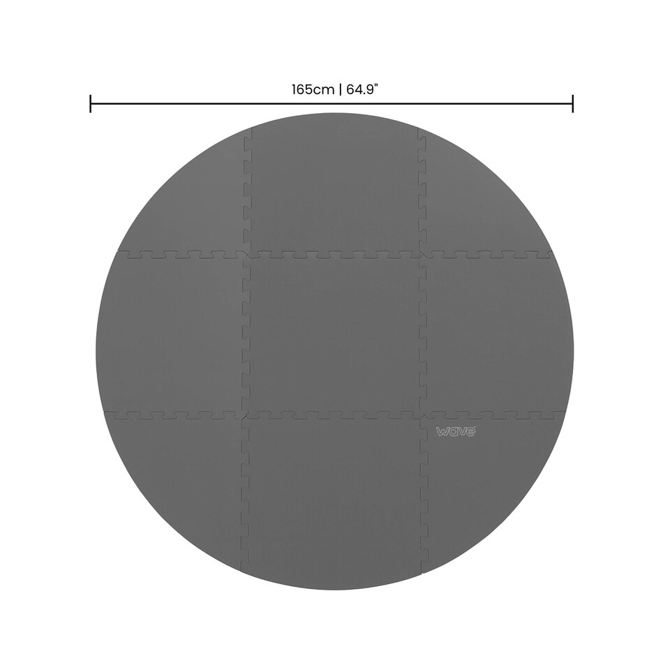 image 1 of Wave Insulating Foam Hot Tub Mat, Round, 165cm diameter